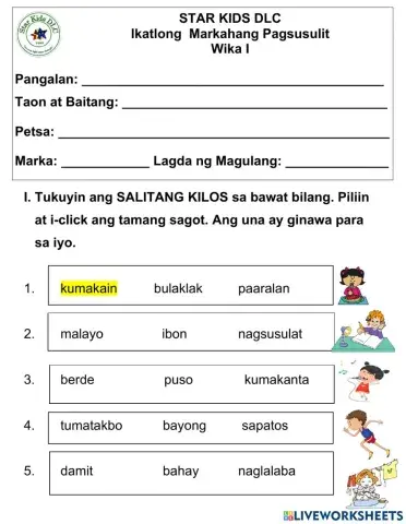 3rd Qtr. Exams in Wika I