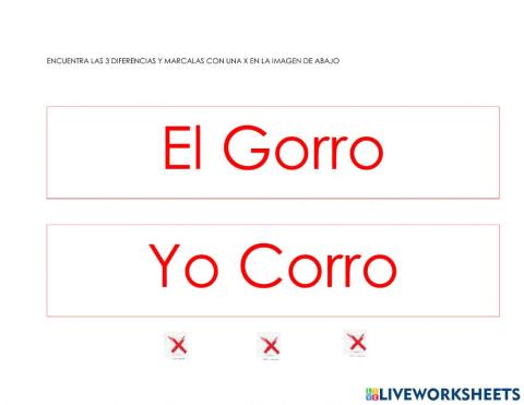 Diferencias en textoo