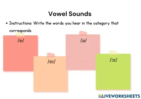Vowel and Consonat Sounds