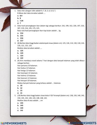 Mean, median dan modus