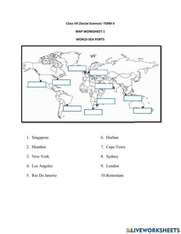 Major Sea Ports of the World