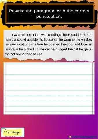 Rewrite a Paragraph with Punctuations