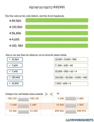 Números hasta 999,999