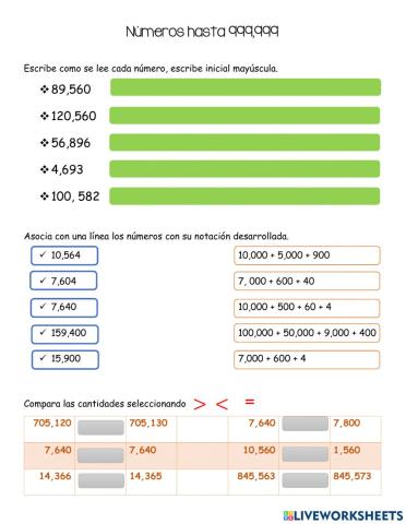Números hasta 999,999
