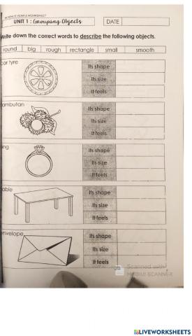 Describing Non living things