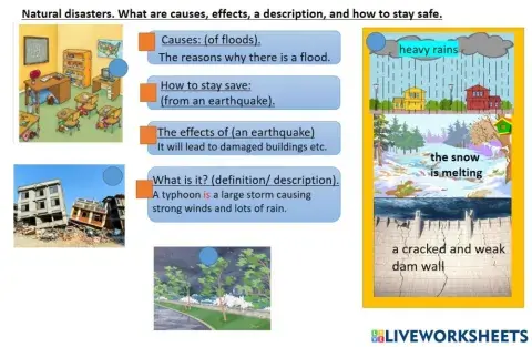 Natural disasters causes etc.