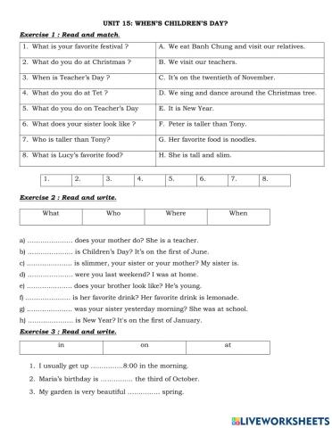 When's Children's Day?