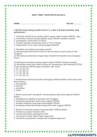 Tema 7 Muatan IPS Kelas 6