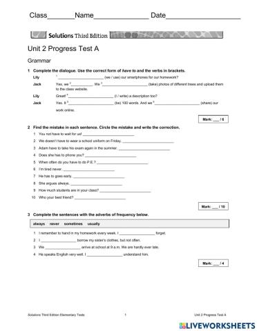 Sol3rd-ELEMENTARY-progress test 2A