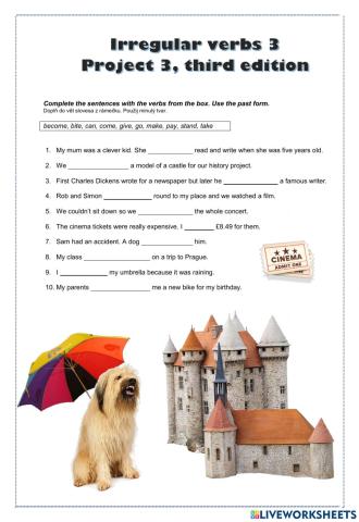 Irregular verbs Project 3 third ed.
