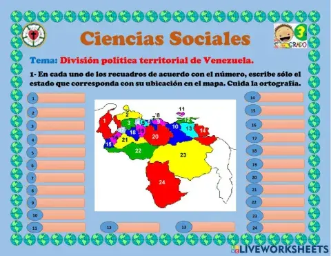 División política territorial de Venezuela