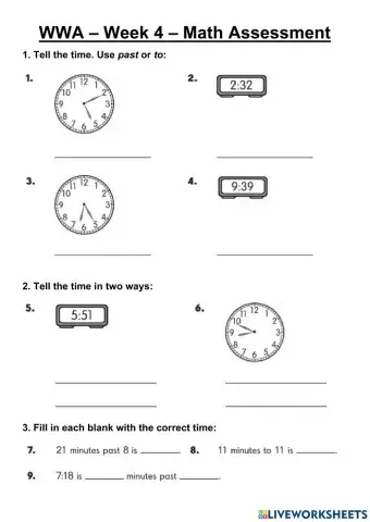 WWA - Week 4 - Math Assessment
