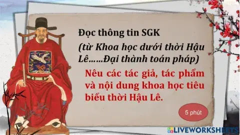 Lịch sử: VH & KH thời Hậu Lê