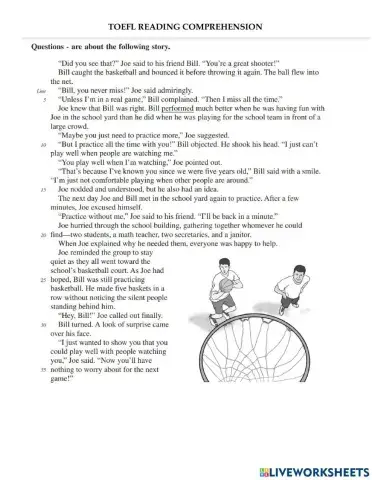 TOEFL Reading comprehension