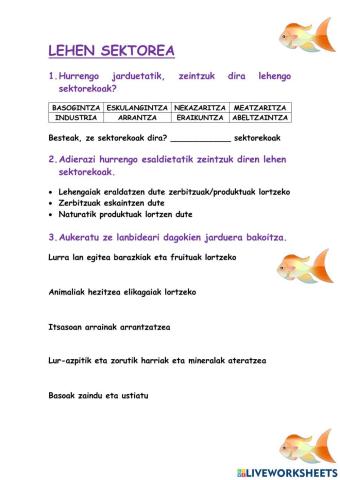 Lehen sektorea