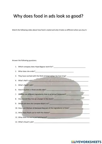 Why does food in ads look so good?