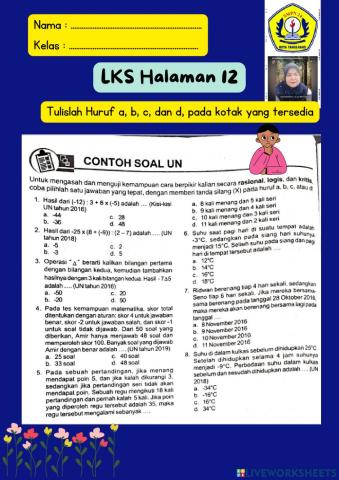 Latihan UN (Bilangan Bulat)