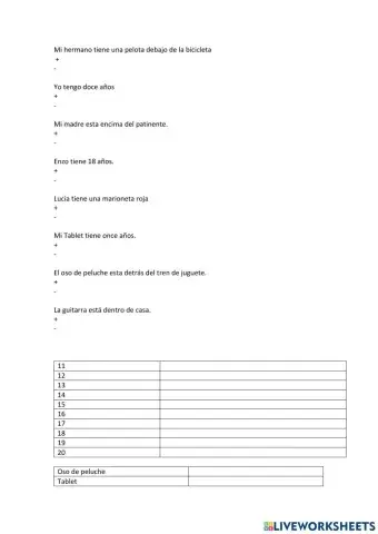 Frases con verbo to be y have got, mas vocabulario