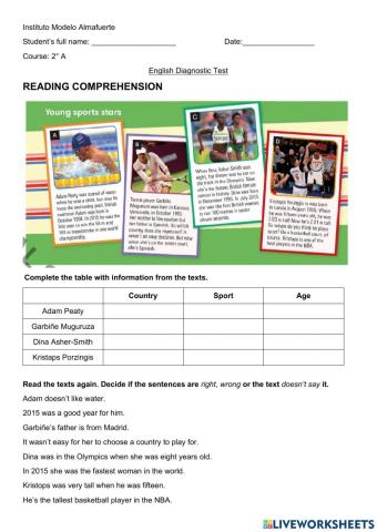 Sports - Reading Comprehension