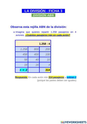 La división abn