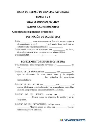 REPASO NATURALES TEMAS 3 y 4