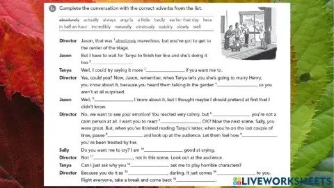 Position of adverbs
