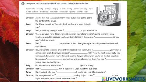 Position of adverbs