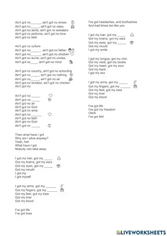 Nina Simone - Ain't got No - I got Life