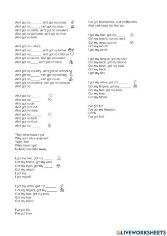 Nina Simone - Ain't got No - I got Life