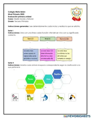 Evaluación bimestral.