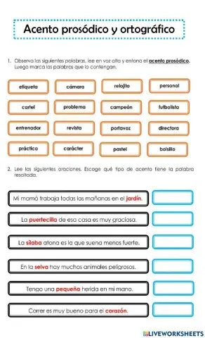 ACENTO ORTOGRAFICO Y PROSODICO