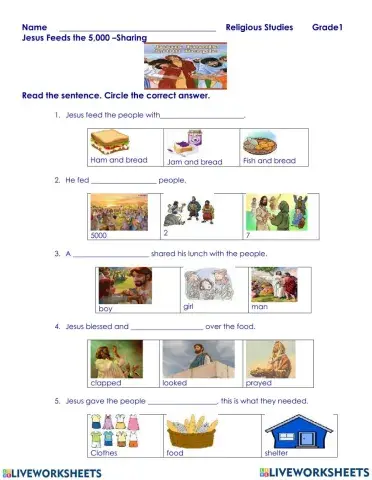 Religious Knowledge - Jesus Feeds the Multitude