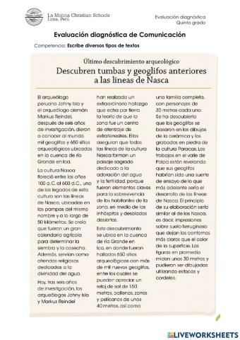 Comprensión de texto