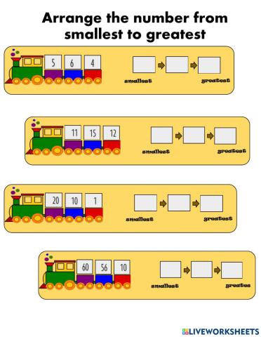Comparing and ordering number