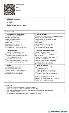 Cornerstone - Arctic Monkeys