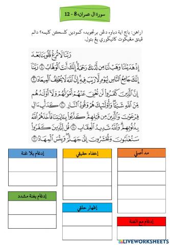 Surah Ali Imran, ayat 8-12