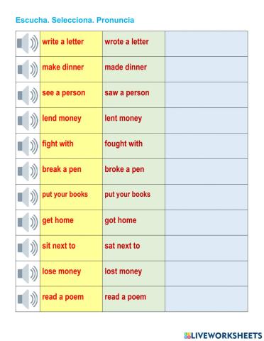 Verbs and phrases