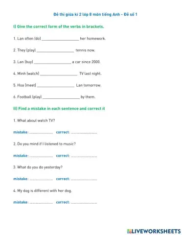 G8 - Thi giữa kỳ 2 - đề 1