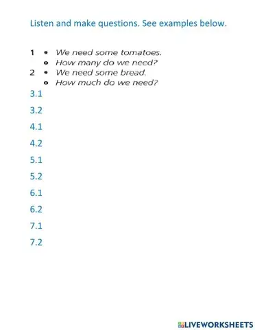 How much and How many?