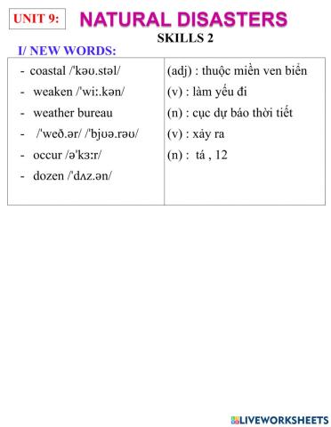 English 8- unit 9- skills 2