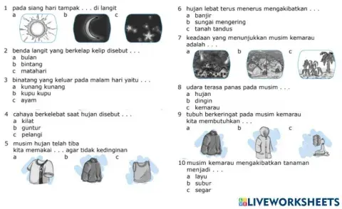 Benda langit dan peristiwa alam