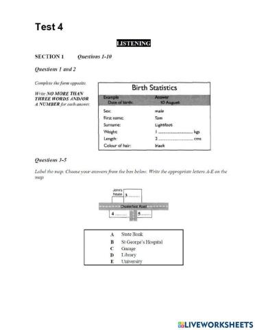 Ielts listening test 4(book 3 part 1)