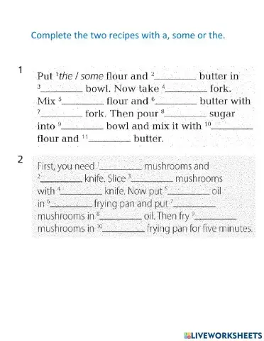 Indefinite and Definite articles