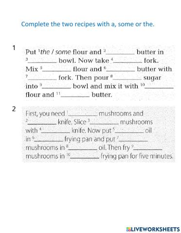 Indefinite and Definite articles