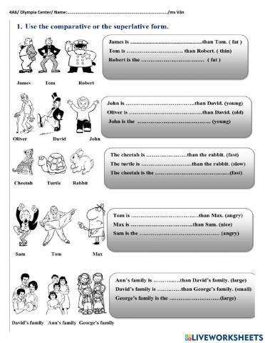 Comparisions of short adj