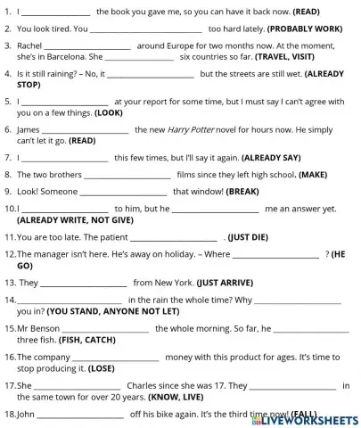 Present Perfect vs. Present Perfect Continuous