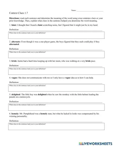 Context Clues 1-7