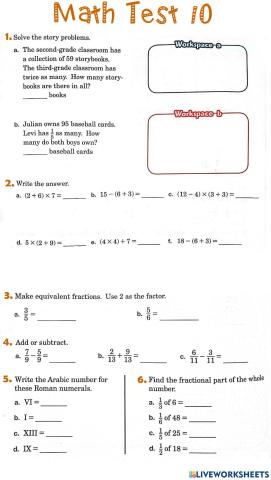 Math Test 10