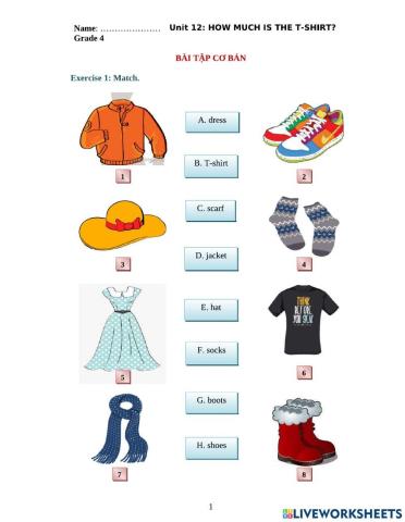 Grade 4-Unit 17-How much is the T-shirt?