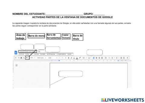 Ventana de documentos de google